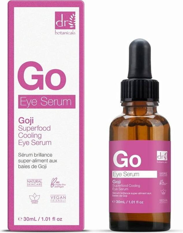 Este tratamiento para el contorno de los ojos refina, ilumina y revitaliza la zona para obtener un aspecto fresco, favorecido y joven, con efecto buena cara. Utiliza extracto de baya de goji cargado de antioxidantes y aminoácidos, junto al aceite de cáscara de pomelo con acción rellenadora de arrugas y gluconolactona para activar la renovación celular, aclarar la piel y desvanecer la pigmentación.