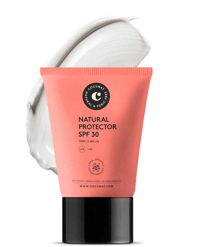 COCUNAT. Natural protector SPF 30 reef friendly (27,99 €).