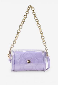 Imagen secundaria 2 - Bolso marrón de Cortefiel (49,99 €), bolso lila acolchado de Bosanova (27,99 €)