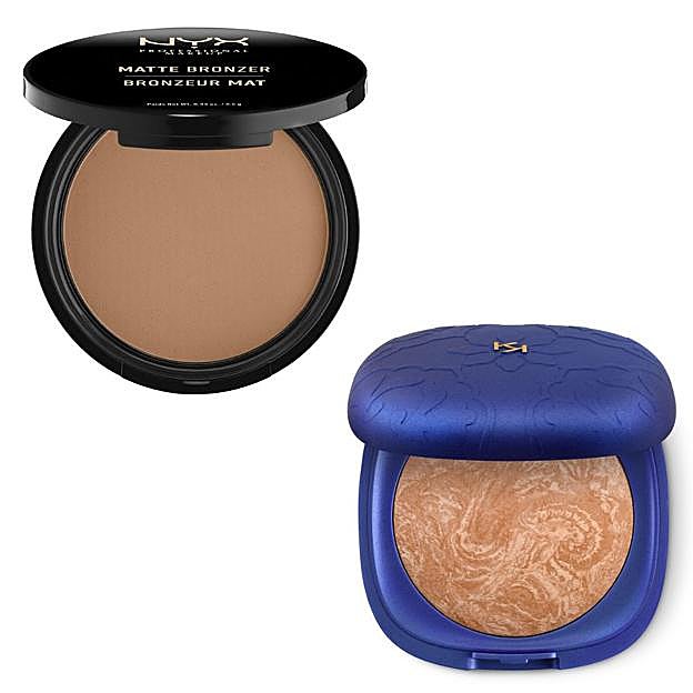 Dos opciones de polvos bronceadores baratos.