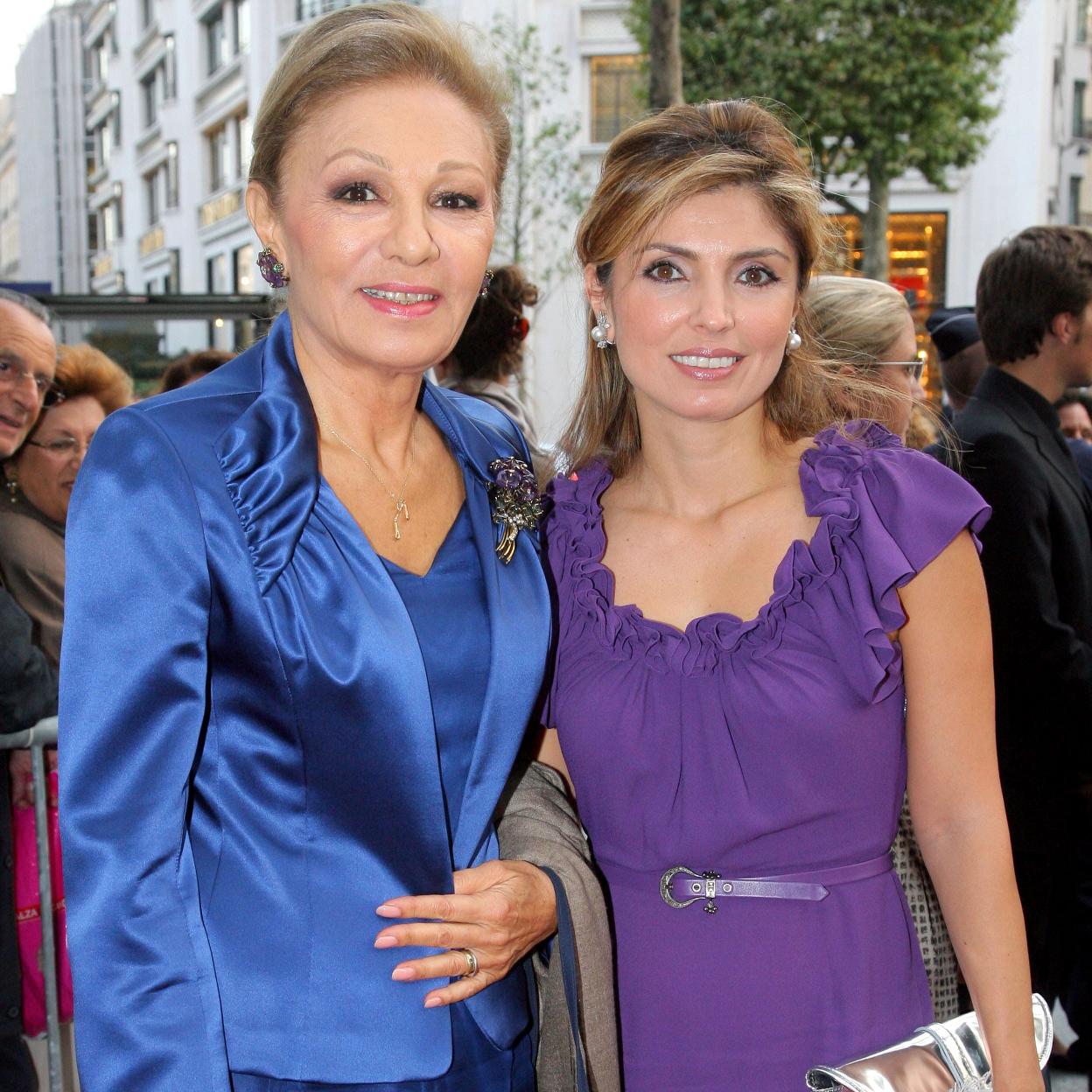 Farah Diba y su anónima nuera, la mujer casada con su primogénito, la abogada Yasmine Pahlavi.