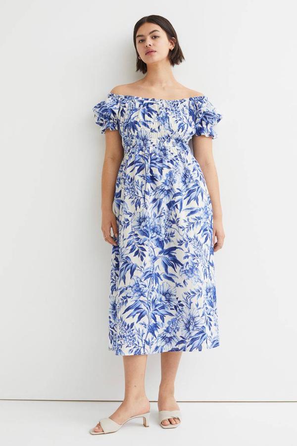 H&M nos trae este vestido con los hombros descubiertos