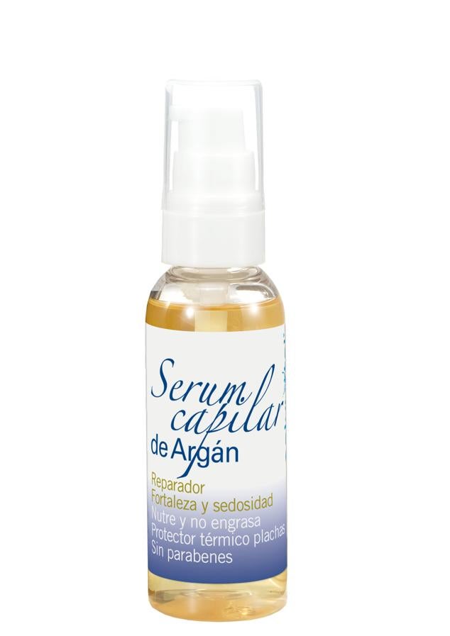 El Sérum Capilar de Argan se trata de un tratamiento suavizante para los cabellos más rebeldes que es perfecto para aplicarlo antes del uso de las herramientas de calor. Indicado para cabellos secos, no tiene una textura grasa y ayuda a que el cabello se vea brillante y elástico. (10,20 euros)