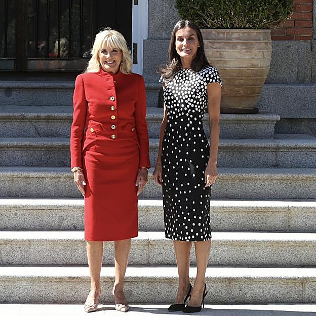 Jill Baiden y la reina Letizia.