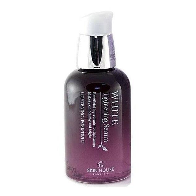 White Tightening Serum de The Skin House es un tratamiento de textura en gel transparente y absorción rápida diseñado para hidratar, aclarar el tono y unificarlo, suavizar, aumentar la elasticidad y la luminosidad y, minimizar los signos de la edad. Utiliza una combinación de células madre vegetales, aloe vera, loto, pantenol, niacinamida, raíz de regaliz y otros extractos de plantas que reafirman, redensifican, actúan para borrar manchas y revitalizar el aspecto.