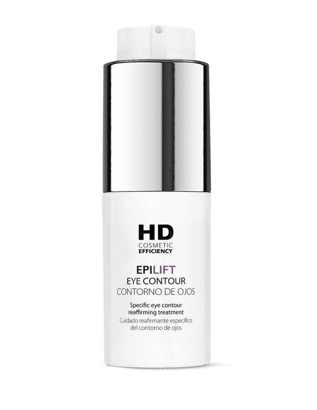 Epilift Eye Contour de HD Dermocosmetics transforma de inmediato la mirada haciéndola parecer años más joven, fresca, despierta y favorecida, a través de una intensa acción tensora que reduce eficaz y visiblemente las bolsas, arrugas y jeras, mientras reafirma en profundidad, con acción flash y prolongada. Esto se consigue a través de la alta tecnología en formulación que combina Eyeseryl, Symlift y Argireline. Cómpralo aquí