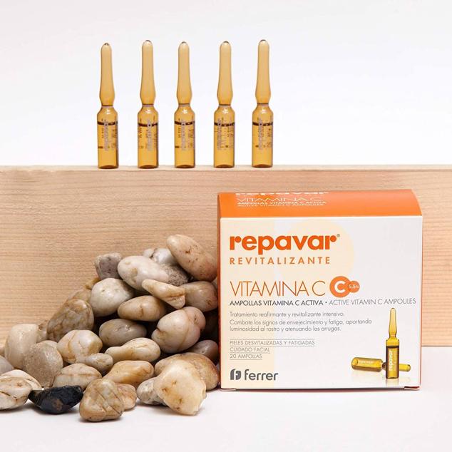 La Revitalizante Active Vitamina C Pura 5,5% de Repavar combate los signos del envejecimiento y la fatiga.  Cómpralo aquí