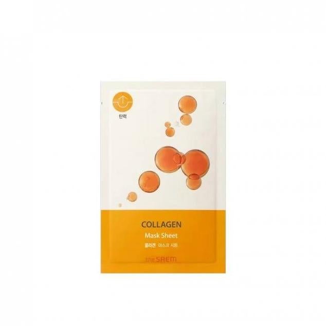 Collagen Sheet Mask de The Saem impulsa la firmeza, hidratación y luminosidad de la piel, en minutos. Además, mejora el relleno natural, equilibra los niveles de hidratación, refuerza la barrera, unifica el tono y suaviza. Todo, gracias al colágeno hidrolizado, el pepino, la betaína, el aloe vera, el anís, el hamamelis, el ginseng y los extractos de plantas orientales. Cómpralo aquí