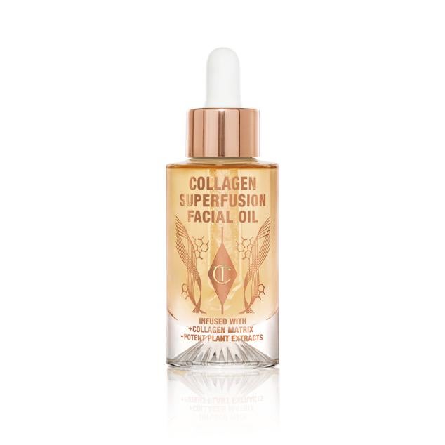 Collagen Superfusion Facial Oil se trata de un aceite facial que cuenta con colágeno en su fórmula, un activo presente la piel y causante del envejecimiento por su pérdida con el paso de los años. La piel se verá más radiante, tersa y uniforme, gracias a su formato que penetra la piel en profundidad. (72,99 euros)