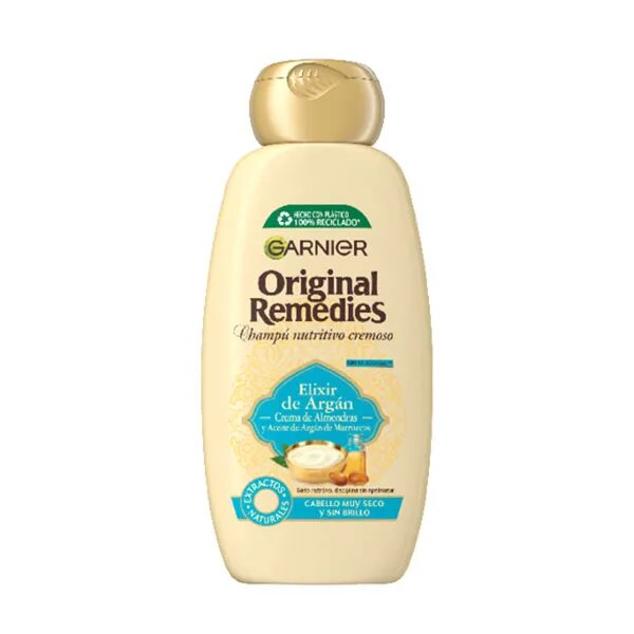 Lo amarás por ser un combo nutritivo que restaura, reestructura y fortalece tu cabello. Con aceite de argán y crema de almendra, este champú suave de uso diario aportará mucha hidratación y nutrición a tu cabello de forma natural. Sin parabenos ni siliconas.  Cómpralo aquí