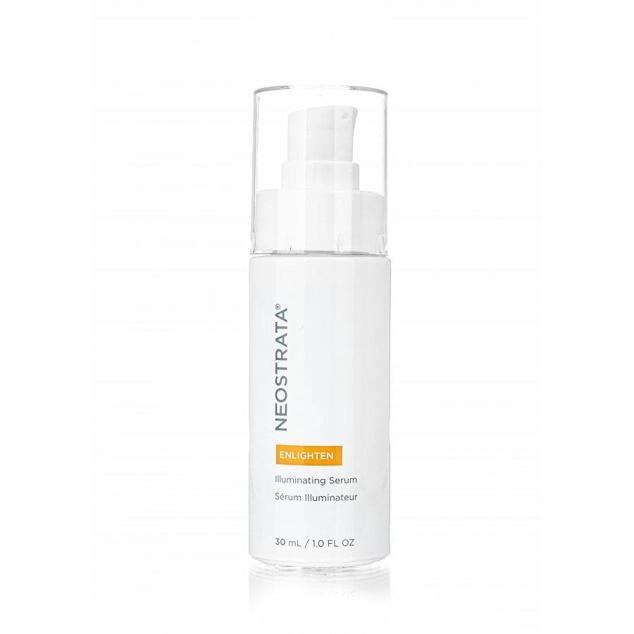 Enlighten Illuminating Serum de Neostrata unifica, ilumina, aclara, suaviza y mejora el aspecto de los signos de la edad. Este sérum intensivo está formulado con una potente mezcla de vitamina C, B-Resorcinol, niacinamida, extracto de regaliz y neoglucosamina capaz de corregir manchas, combatir el aspecto opaco y minimizar las arrugas y textura desigual. Cómpralo aquí