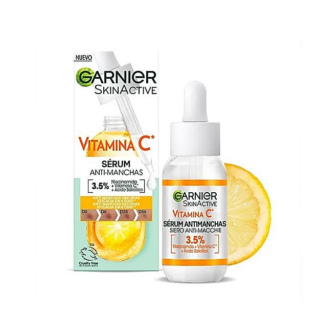 Sérum Anti-Manchas con Vitamina C de Garnier.