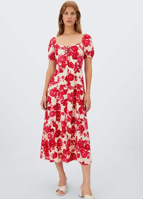 Imagen - Vestido con estampado de flores, de Stradivarius.
