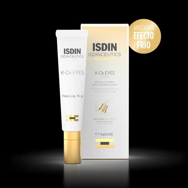 El K-Ox Eyes de ISDIN reduce la apariencia de las bolsas, aclara las ojeras y restaura la elasticidad de la piel.