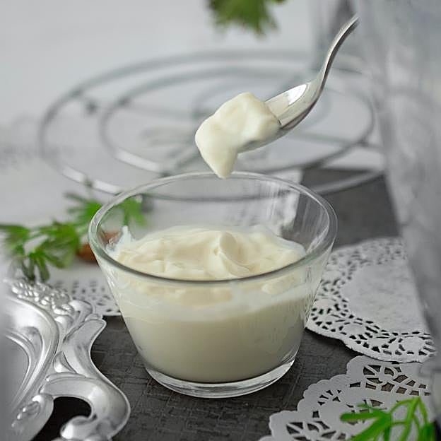 Receta de mayonesa light. 