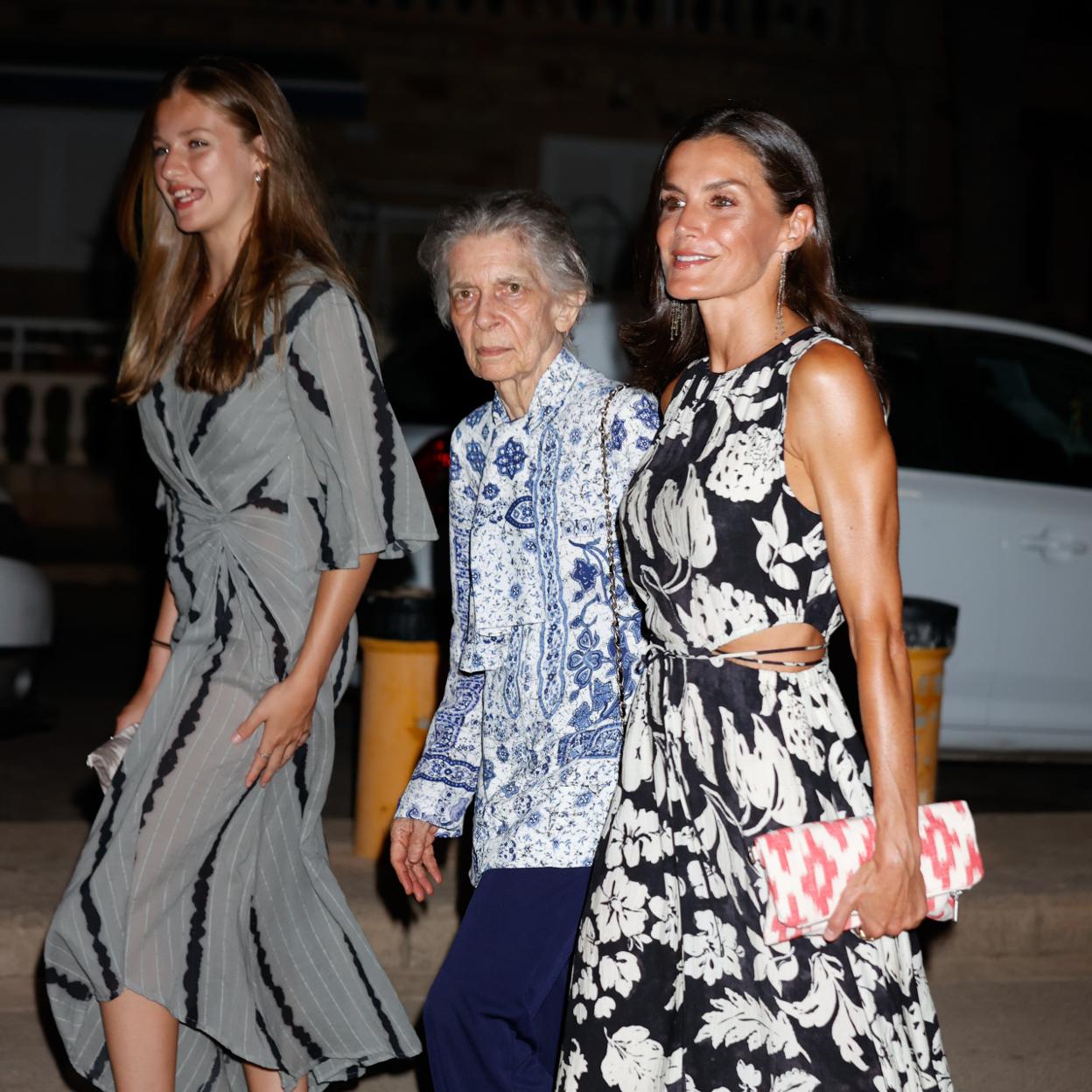 La princesa Leonor, Irene de Grecia y la reina Letizia de vacaciones en Mallorca.