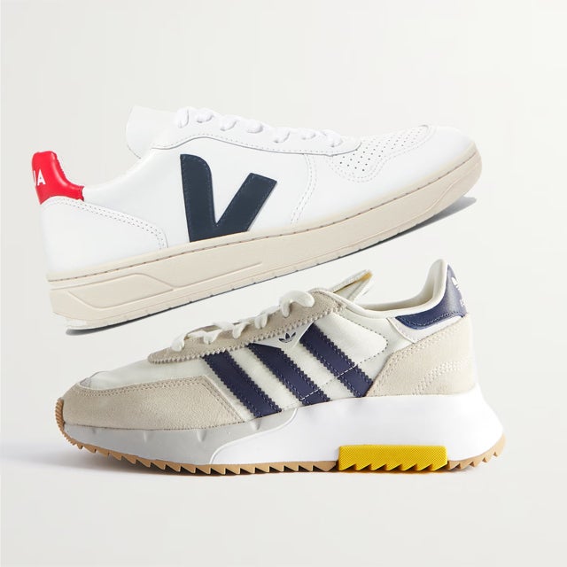 Zapatillas modelo V-10 de Veja. Debajo,Retropy F2 de Adidas Originals.
