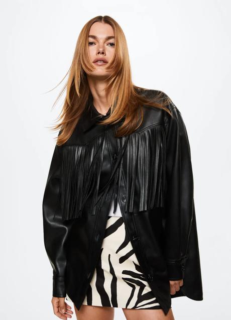 Imagen - Chaqueta de flecos efecto piel de Mango.