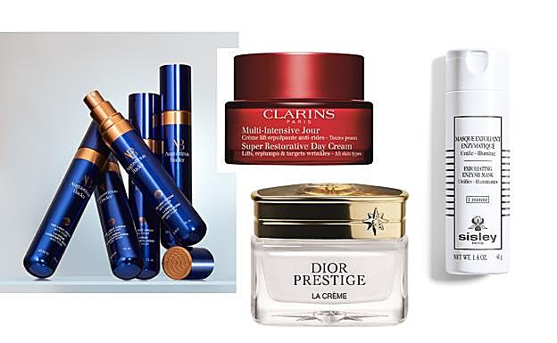 CLARINS. Multi-Intensive Jour (114 €). Reestablece la película hidrolipídica. DIOR. Prestige Crème Haute Réparation (375 €). Preserva el agua. AUGUSTINUS BADER. The Light Cream (155 €). SISLEY. Masque Exfoliant Enzymatique (110 €). Purifica e ilumina.