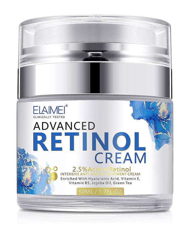 La Advanced Retinol Cream de Elaimei contiene aloe vera, ácido hialurónico y vitamina E.  Cómpralo aquí