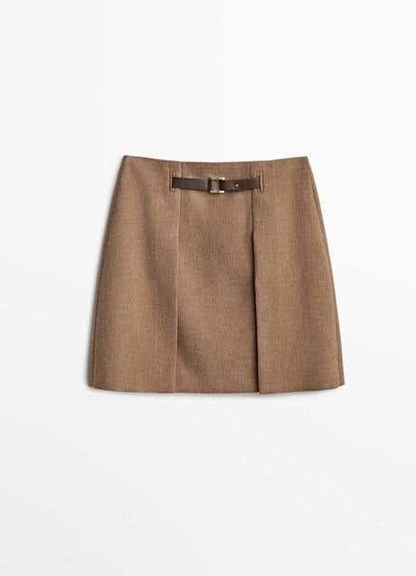 Imagen - Minifalda con cinturón de Massimo Dutti, 59,95€.