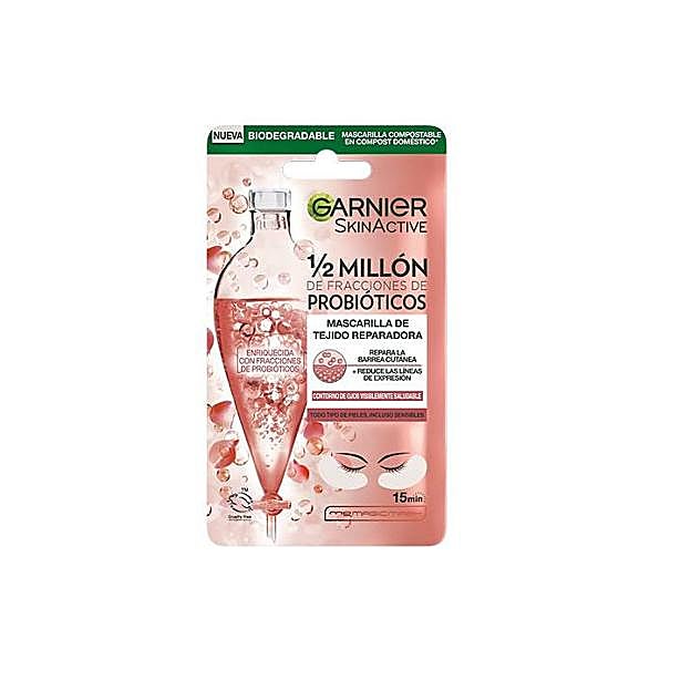 Mascarilla de Tejido Reparadora para el contorno de los ojos de Garnier.