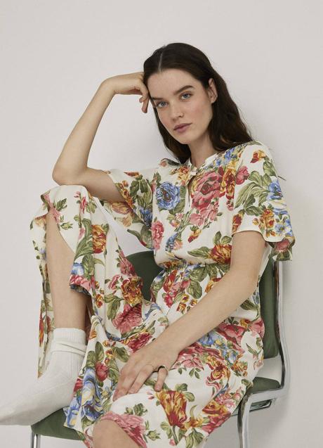 Imagen - Vestido midi en estampado floral retro de Springfield