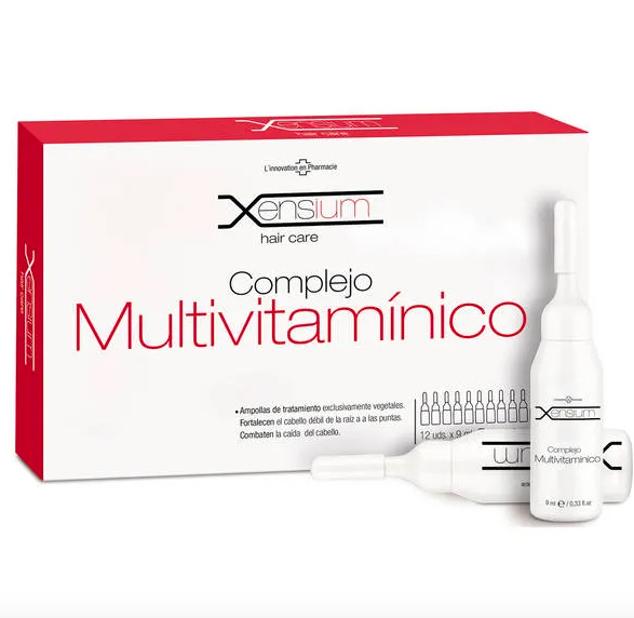 Las ampollas de origen vegetal, Complejo Multivitamínico, ayudan a reducir la caída del cabello tanto de hombres como de mujeres. La placenta vegetal de su fórmula estimula el riego sanguíneo y elimina, también, la caspa. Se recomienda utilizarse con un champú anticaída para maximizar los resultados. (9,95 euros).