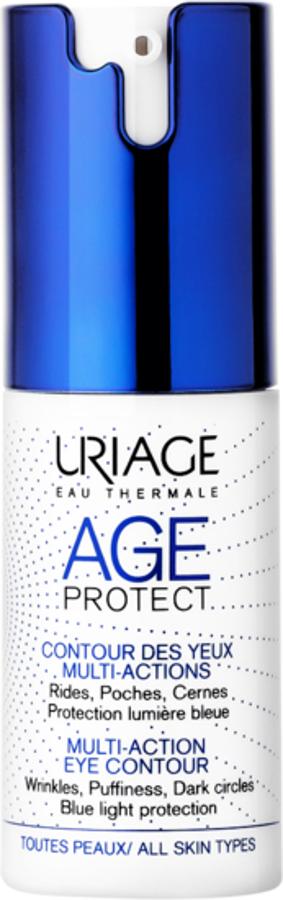 Uriage Age Protect Eye es un contorno de ojos multiacción que además de proteger de la luz azul, tiene un efecto descongestionante. Su uso continuado reduce las ojeras de manera intensa, mientras que la piel se ve iluminada y descongestionada. (29,60 euros)