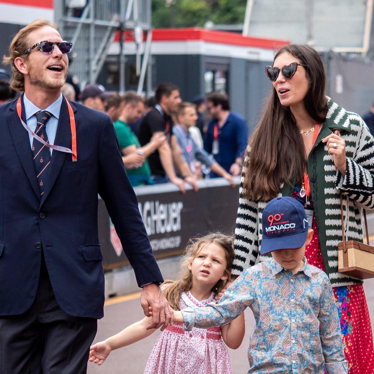 Taiana Santo Domingo y Pierre Casiraghi con sus hijos.