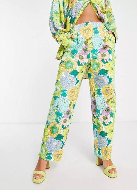 Imagen - Pantalones satinados con floral print