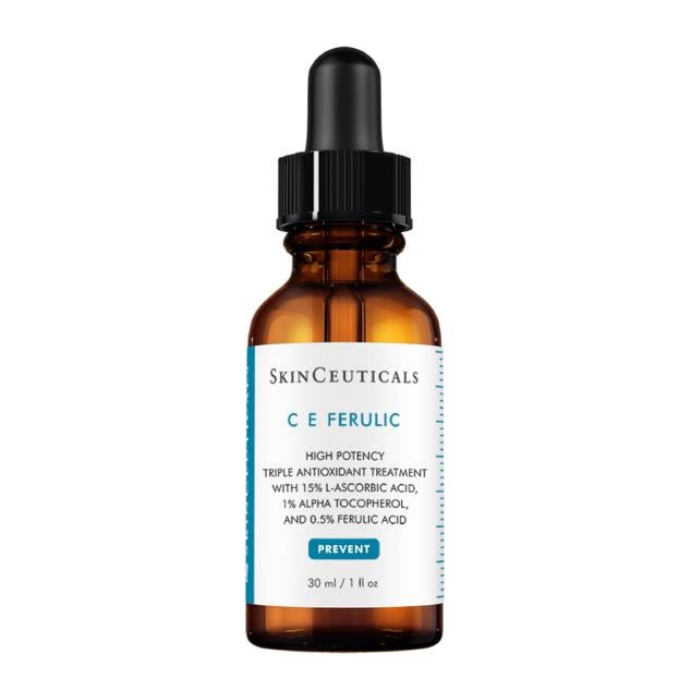 Sérum con Vitamina C pura que combate los signos del envejecimiento en el rostro. Su fórmula contiene 15% vitamina C pura, 1% vitamina E, y 0,5% ácido ferúlico. Neutraliza la acción de los radicales libres, ofreciendo una protección ambiental avanzada. Mejora la apariencia de las líneas de expresión, las arrugas y la pérdida de firmeza, a la vez que aporta luminosidad al rostro. Protege frente al daño causado por los radicales libres generados por los rayos UV, la contaminación y los infrarrojos. Precio: 142,65 euros en Atida MiFarma. Cómpralo aquí