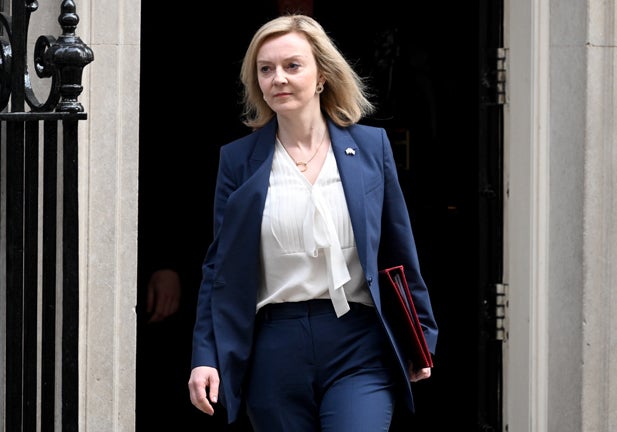 LONDON, UNITED KINGDOM  MARCH 23:  Secretary of State for Foreign, Commonwealth and Development Affairs, Minister for Women and Equalities Liz Truss leaves Downing Street following a cabinet meeting ahead of the Chancellor's Spring Statement on March 23, 2022 in London, England. Chancellor Rishi Sunak is set to deliver the Spring Statement at the House of Commons as UK inflation hits a 30-year high amid escalating cost of living crisis.  (Photo by Leon Neal/Getty Images)