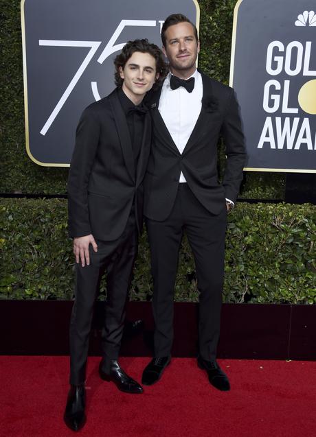 Imagen - Armie Hammer junto a Timothée Chalamet en los Globos de Oro de 2018. /GTRES
