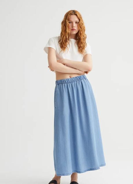 Imagen - Falda denim larga de H&M, 29,99€.
