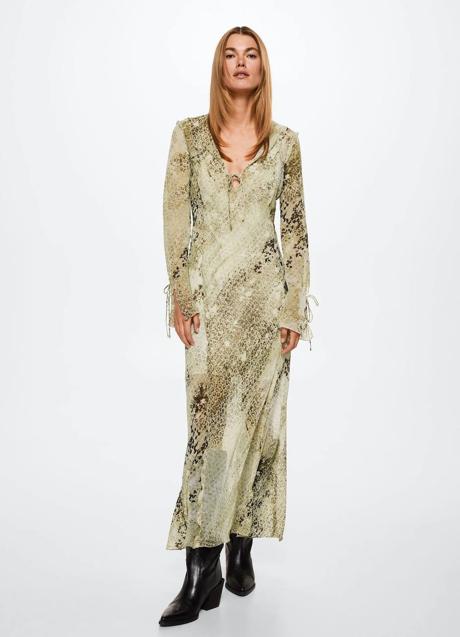 Imagen - Vestido largo con estampado de serpiente