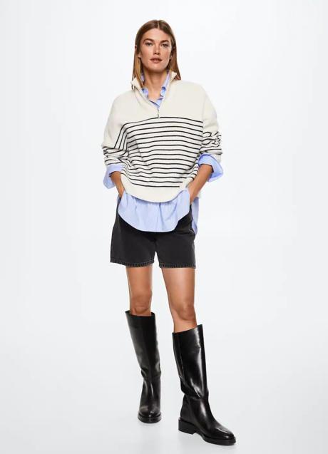 Imagen - Jersey de punto de rayas de Mango.