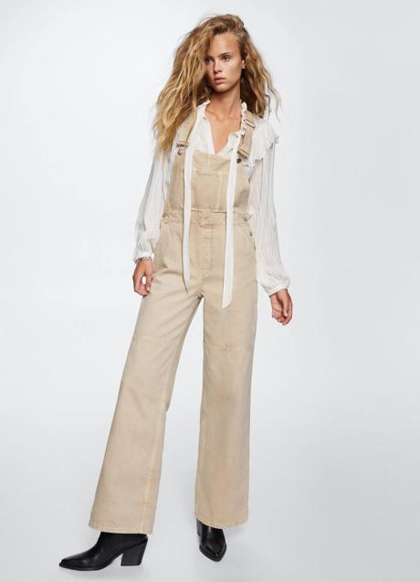 Imagen - Peto wide leg vaquero en beige