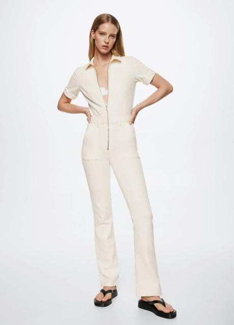 Imagen - Mono ajustado setentero en denim crudo