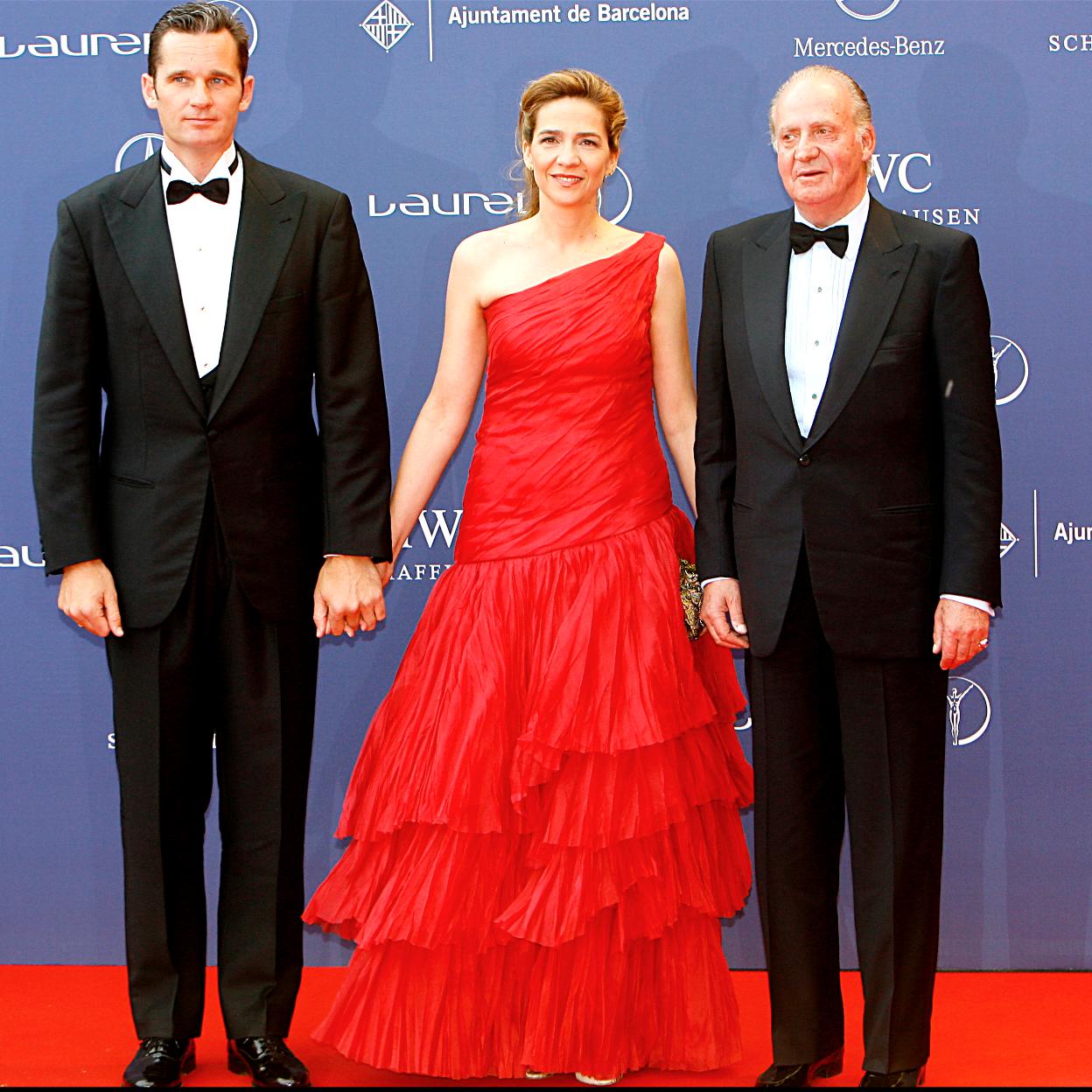 La infanta Cristina junto a Iñaki Urdangarin y su padre, el rey Juan Carlos I.