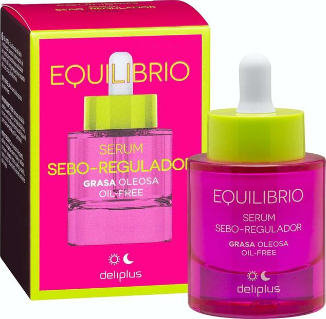 Equilibrio es un sérum que favorece la eliminación de las imperfecciones cutáneas, reduciendo el tamaño del poro y mejorando el aspecto de la piel grasa y/o seborreica. Está indicado para las pieles grasas.