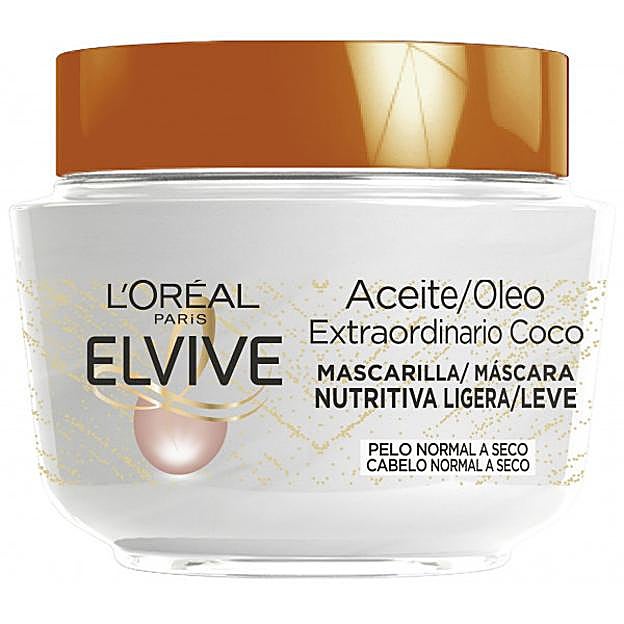 Aceite Extraordinario Mascarilla Aceite de Coco de Elvive.