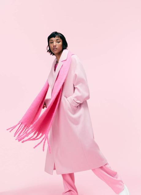 Imagen - Abrigo oversize rosa pastel