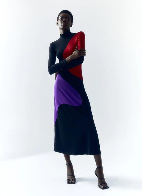 Imagen - Vestido estampado de cuello alto de Sfera