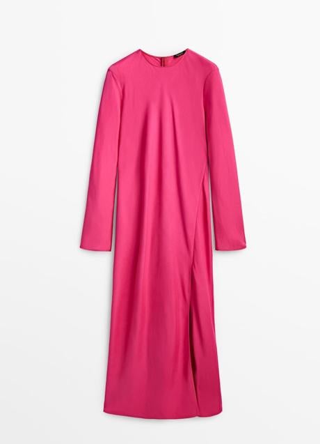 Imagen - Vestido largo de color fucsia de Massimo Dutti. Foto: Massimo Dutti.
