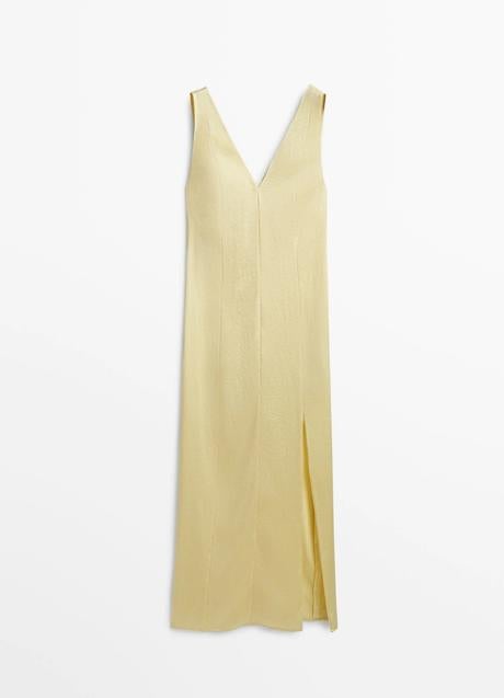 Imagen - Vestido de tirantes satinado de Massimo Dutti. Foto: Massimo Duti.