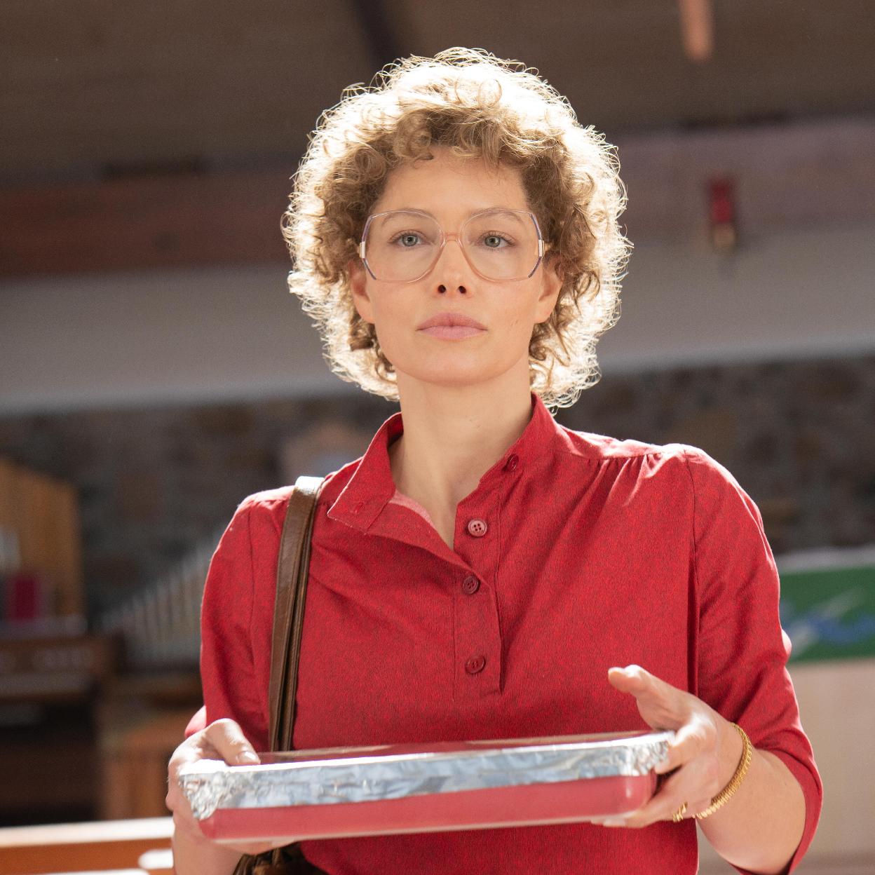 Jesicca Biel en una imagen de Candy, la miniserie de Disney+ sobre una ama de casa asesina.