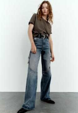 Imagen secundaria 2 - Vaqueros wide leg de Zara.