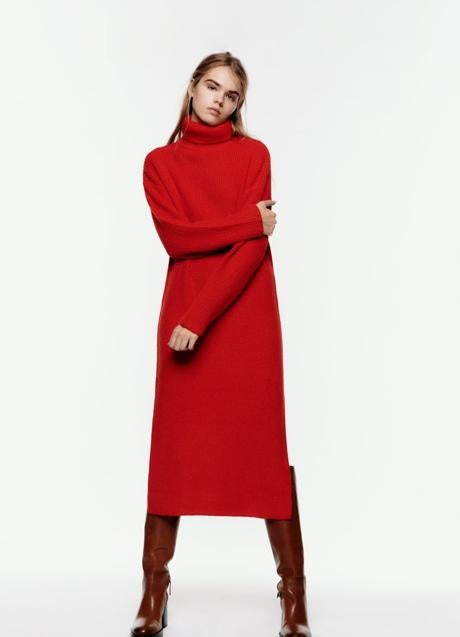 Imagen - Vestido de lana midi de Zara, 39,95€.