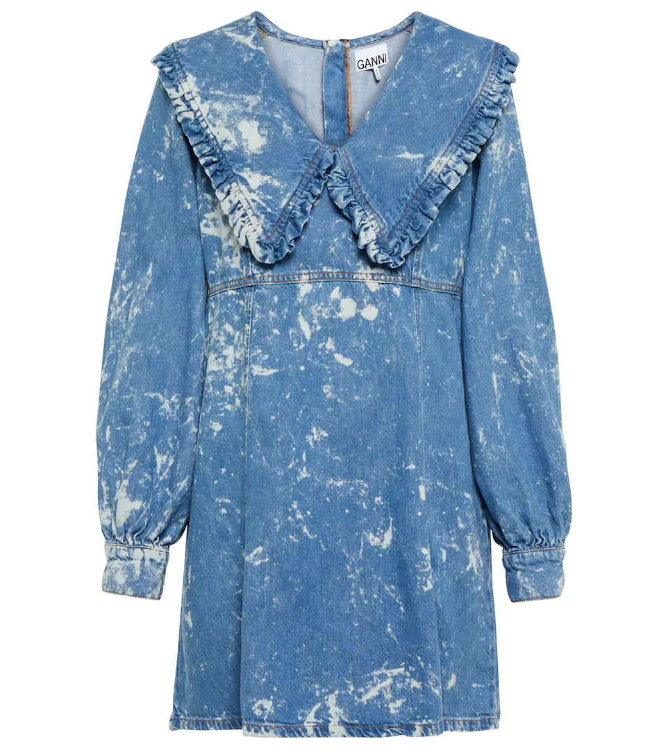 Imagen - Vestido denim cuello bobo de Ganni, 142€.